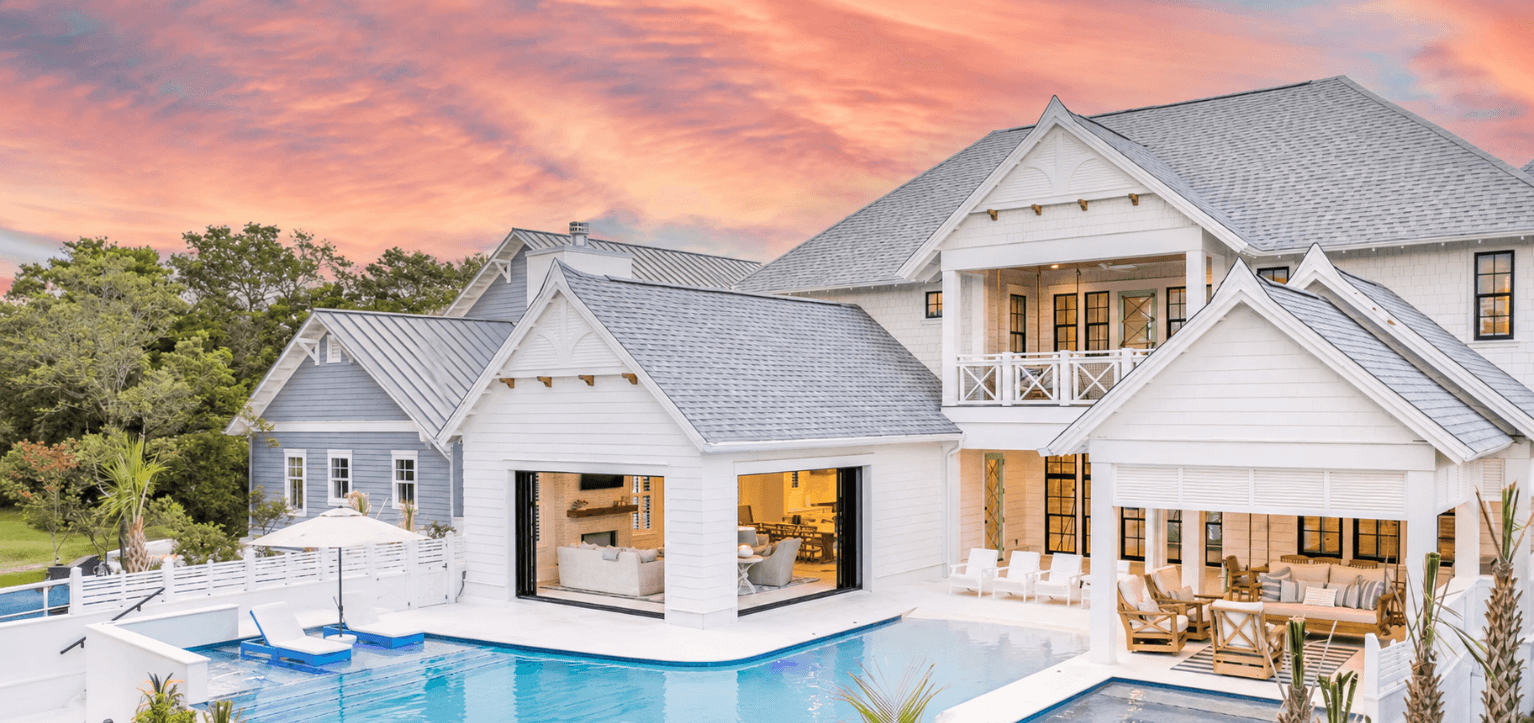 Elegant vacation rental interior with ocean views